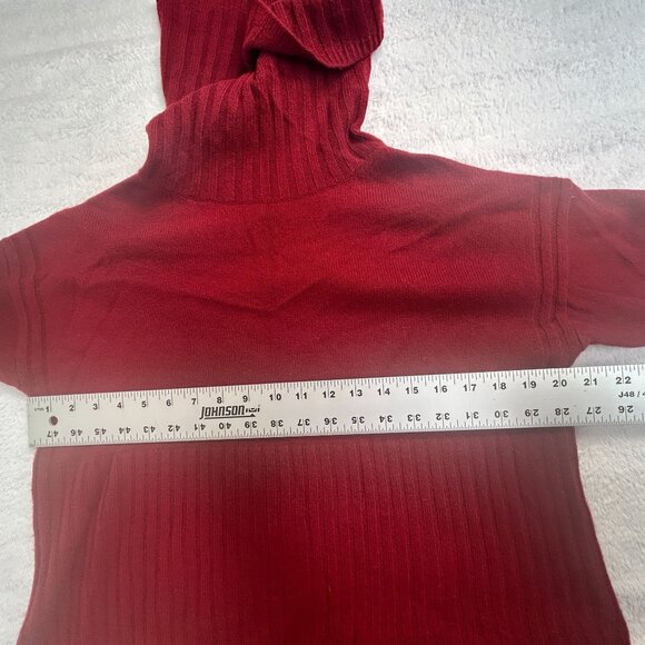Derek Lam 10 Crosby Womens Red Ribbed Cashmere Turtleneck Sweater XS Pullover - Picture 7 of 8